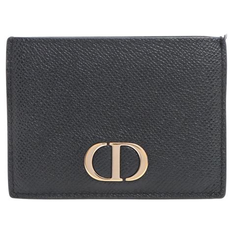 Dior 30 Montaigne Freesia Card Holder Black .